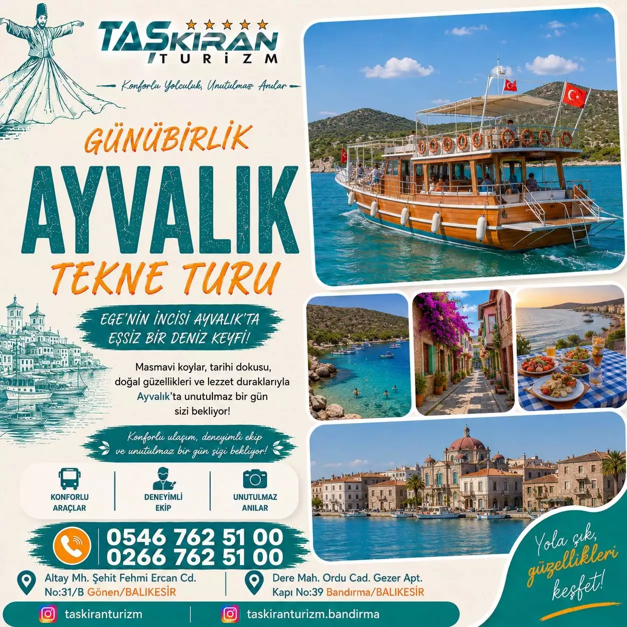 AYVALIK TEKNE TURU ( ÖĞLE YEMEĞİ DAHİL!! )
