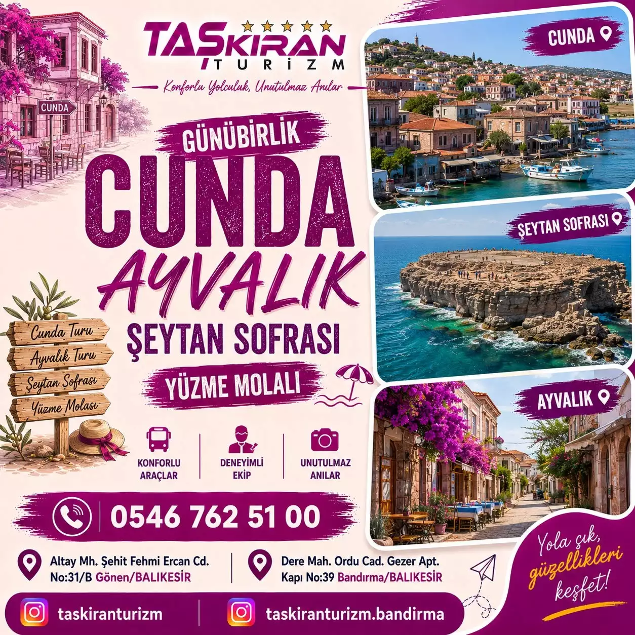 CUNDA, AYVALIK, ŞEYTAN SOFRASI ,  SARIMSAKLI YÜZME MOLALI