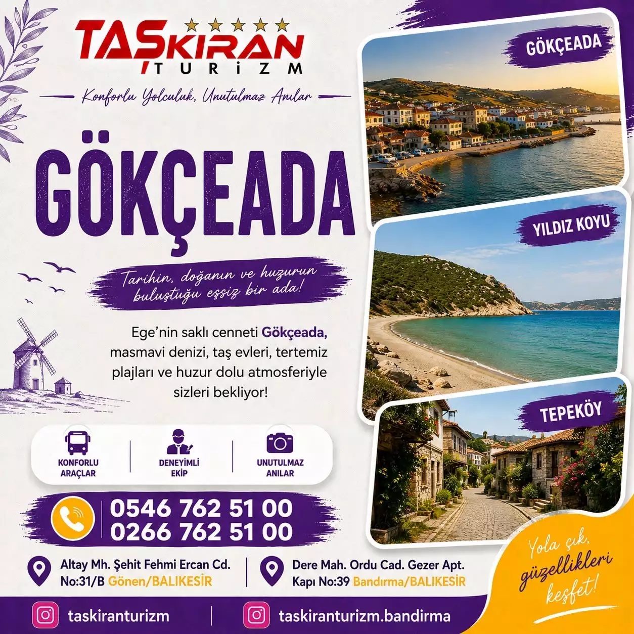 GÖKÇEADA VE KÖYLERİ TURU 
