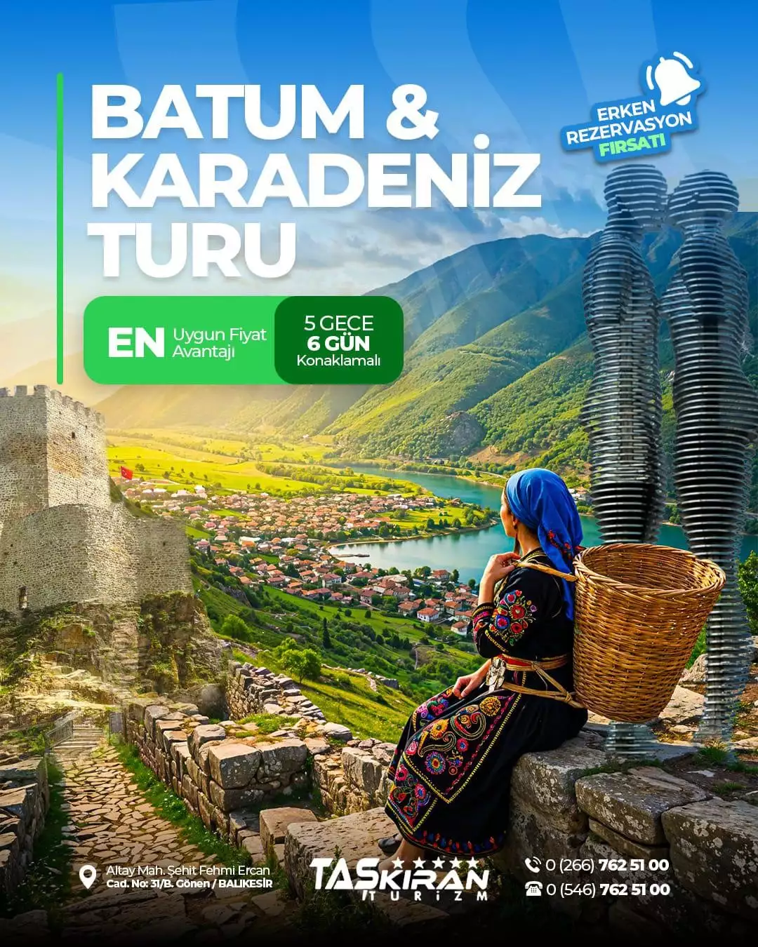 KARADENİZ & BATUM TURU ( 5 Gece Konaklamalı 6 Gün )