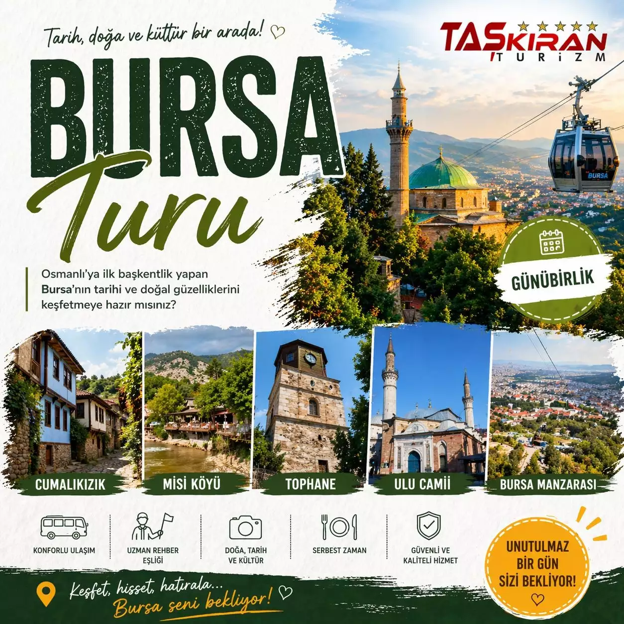 YEŞİL ŞEHİR ' BURSA ' ve TARİHİ KÖYLERİ TURU 